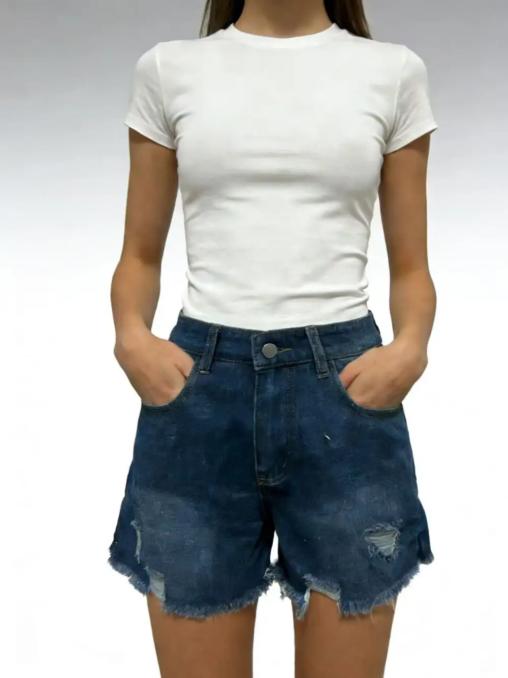 Boutique Frayed Hem Shorts