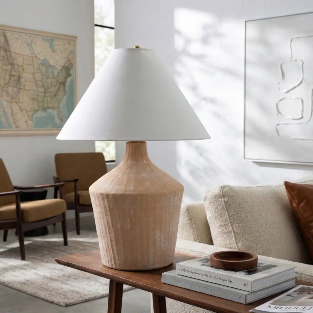 Glazed Ceramic Iron Table Lamp