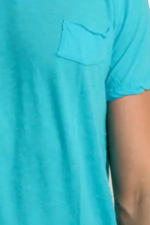Button Down V-Neck Cotton T-Shirt