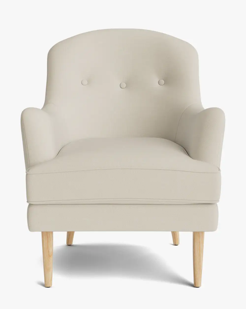 Tufted Wood Lounge Chair