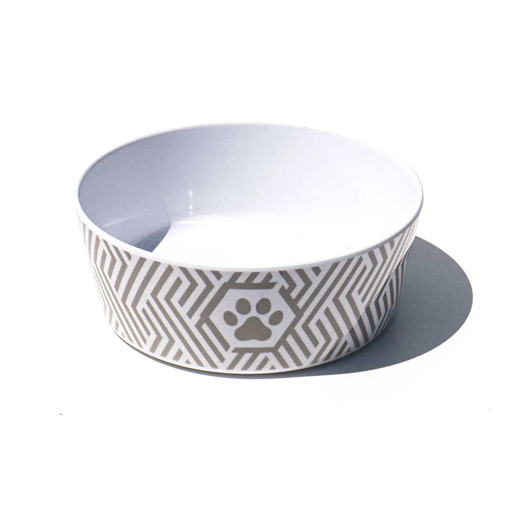 Geometric Paw Dog Bowl