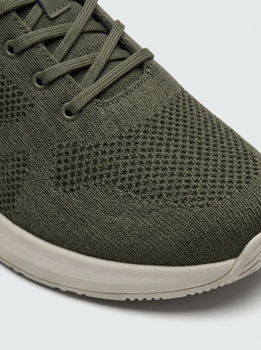 Men's Olive Green Knit Sneaker 
