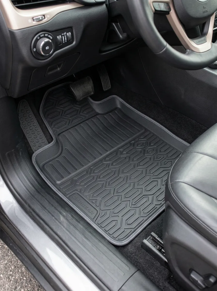 Refined Hexagon Embossed Car Floor Mats