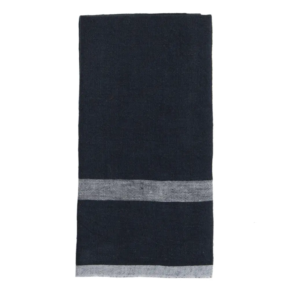 Decorative Laundered Linen Kitchen Towel Set