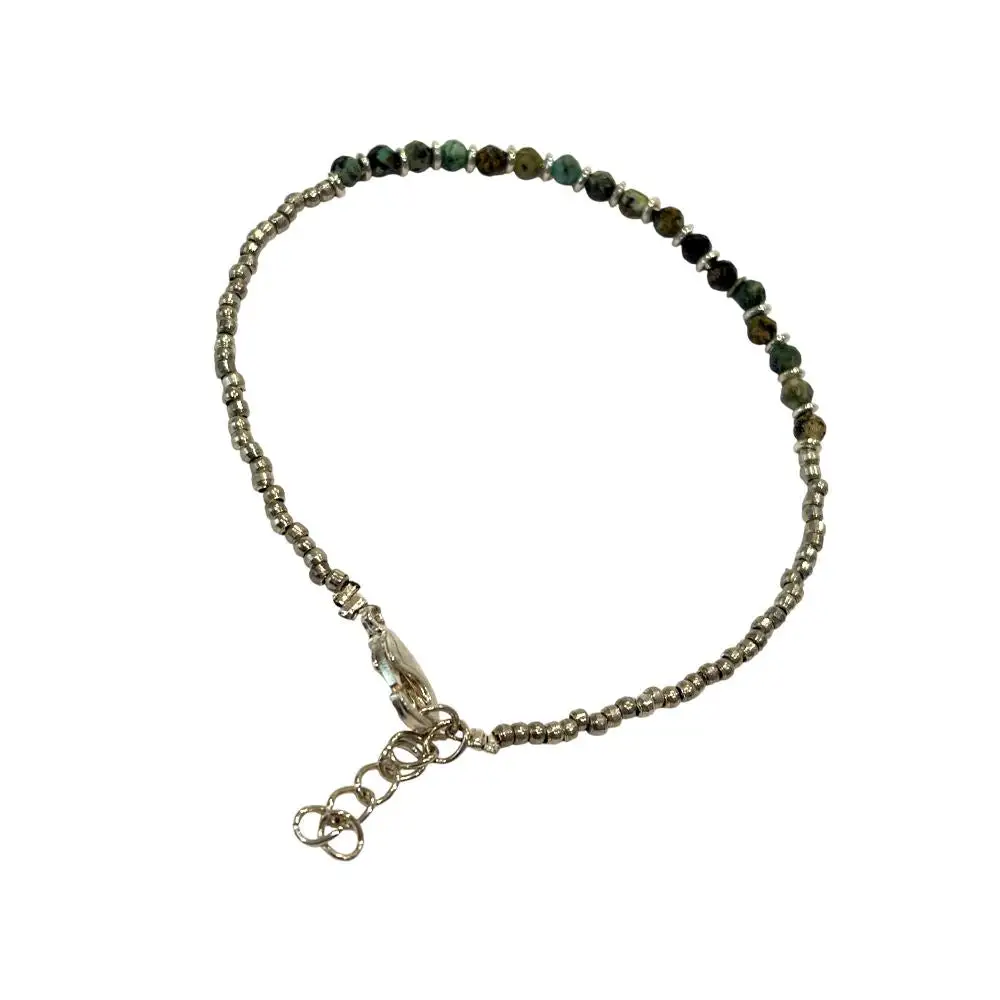 Everyday Chain Gemstone -Plated Bracelet