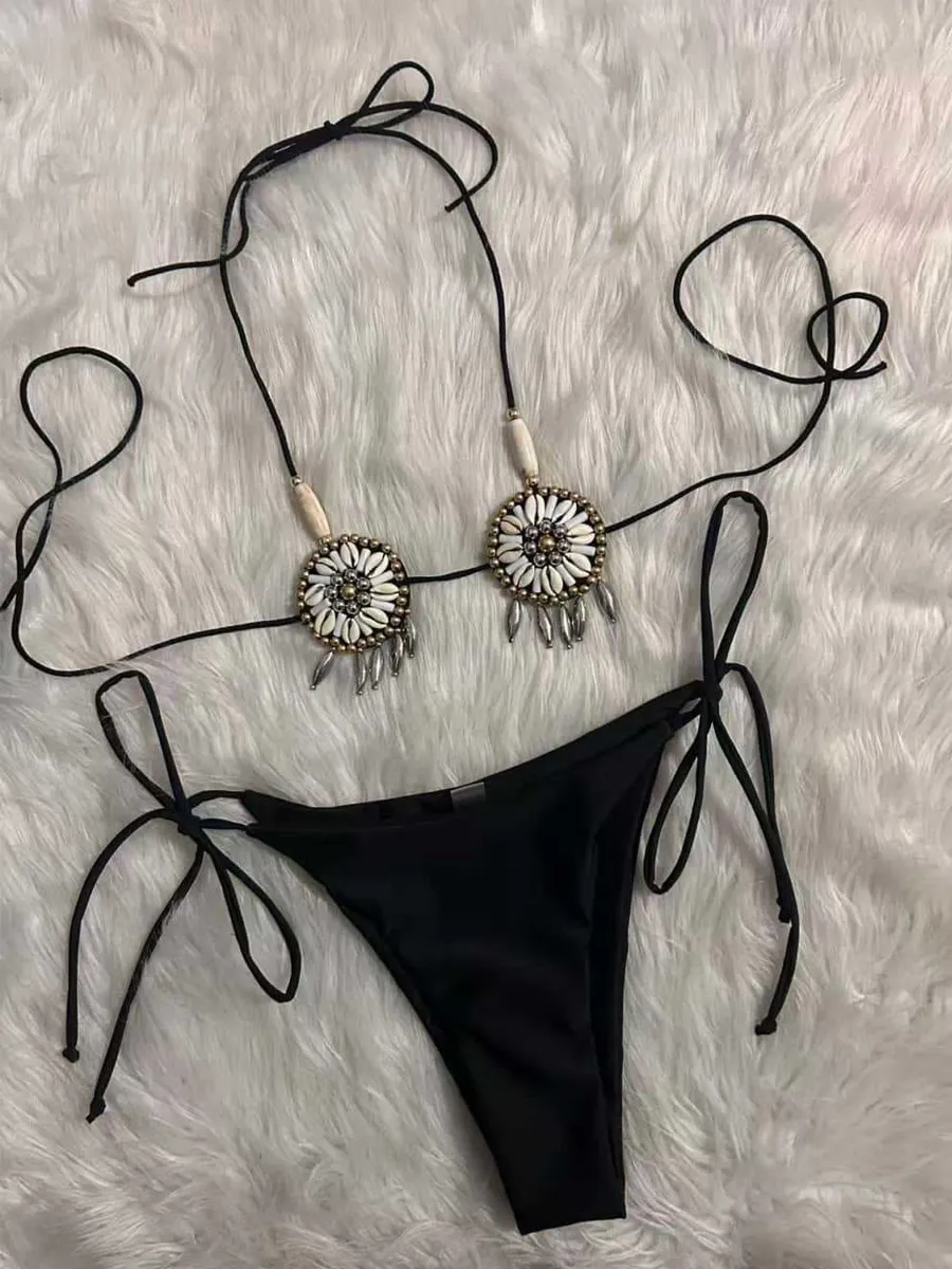 Liora Shell-Beaded Bikini