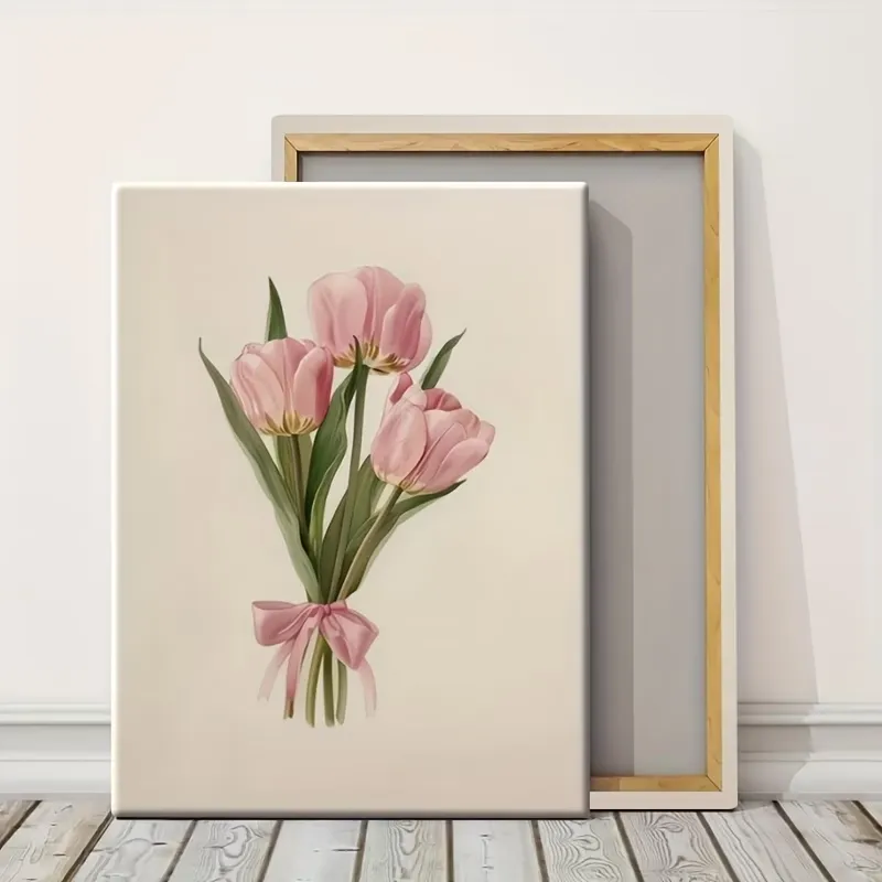 Pink Tulip Canvas Wall Art