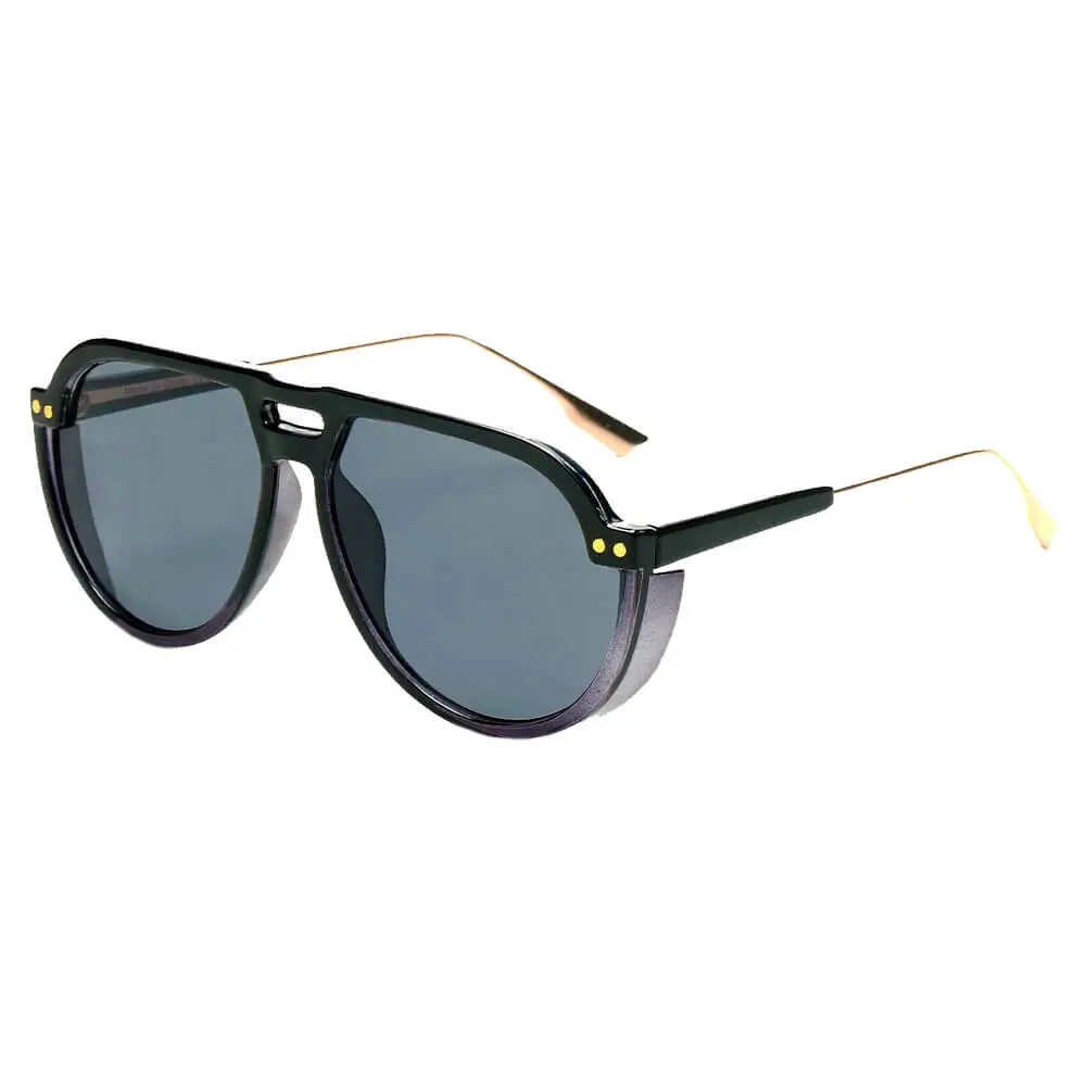 Patterned Round Frame Sunglasses