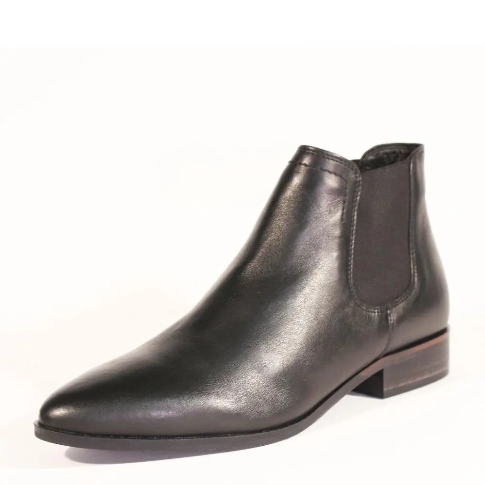 Leather Slip On Chelsea Ankle Boots