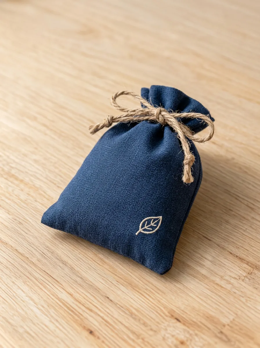 Leaf Embroidered Printed Mouse Repellent Pouch