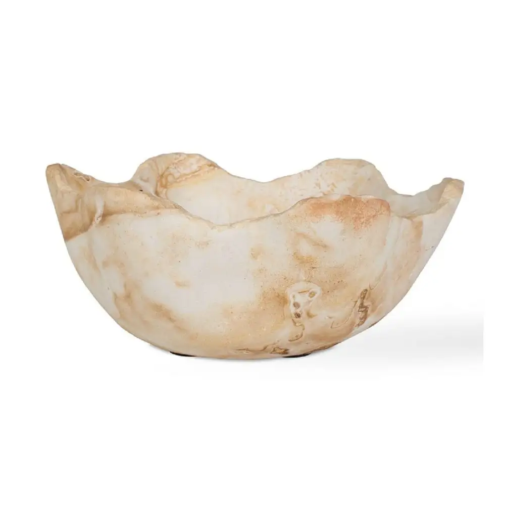 Carved Stone Indoor Outdoor Bowl