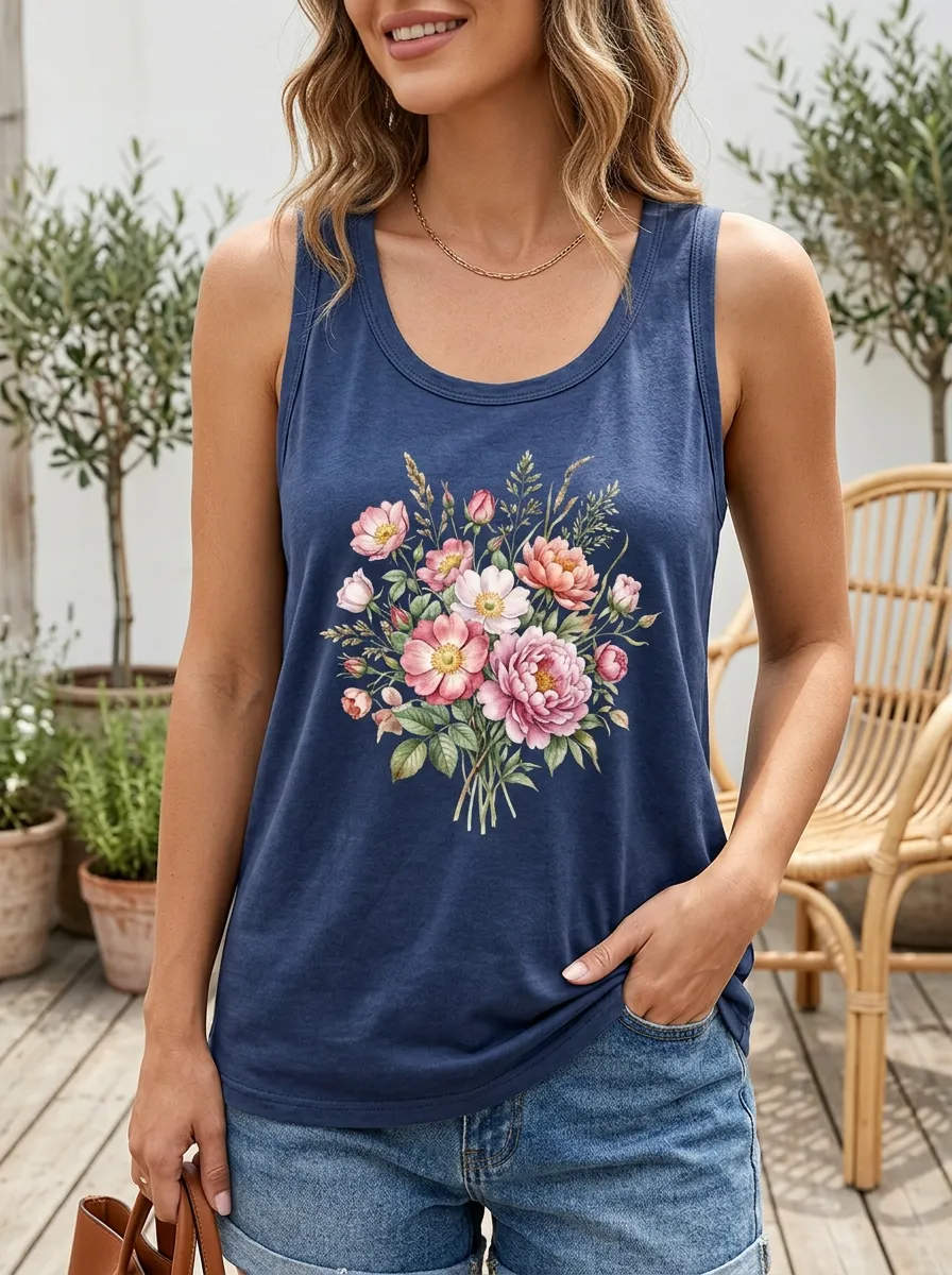 Floral Lover Peony Tank Top