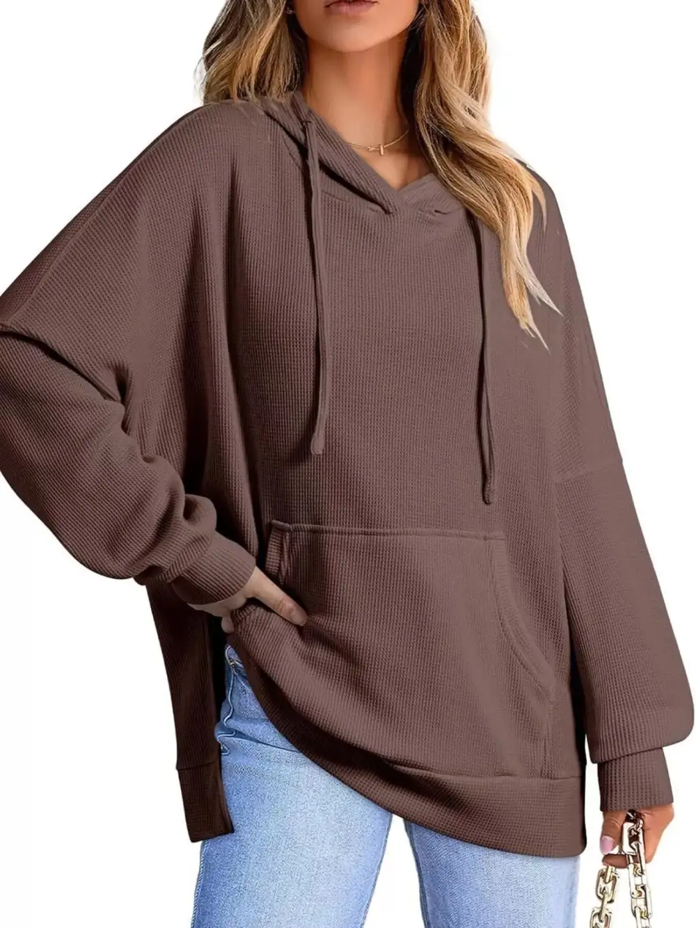 Refined Drawstring Pocketed Oversized Hoodie