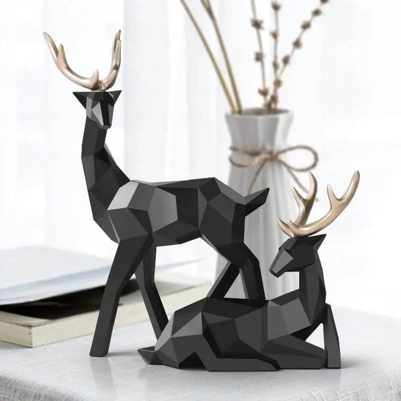 Geometric Deer Accent Sculpture