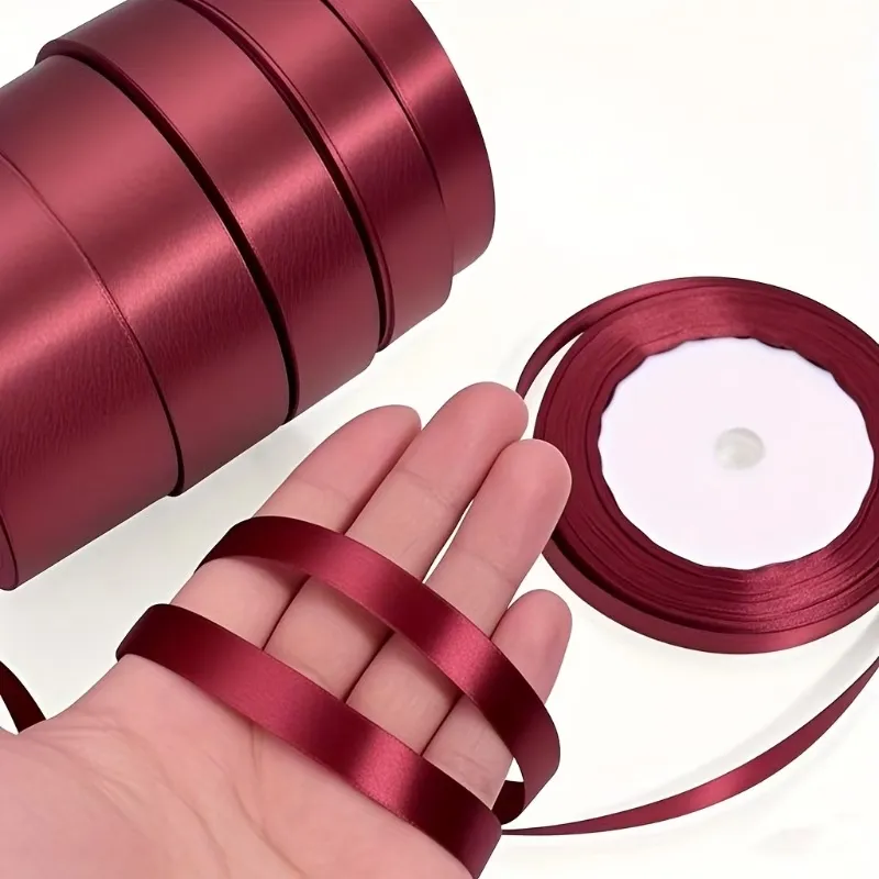 Burgundy Satin Craft Ribbon