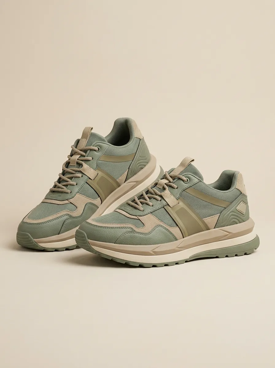 Unisex Minimalist Mesh Print Sneakers