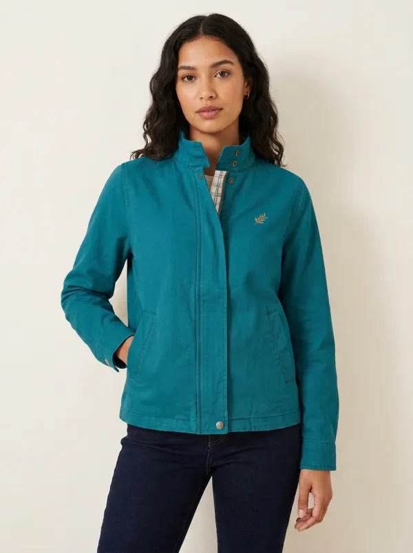 Women's Minimalist Olive Branch Embroidered Jacket