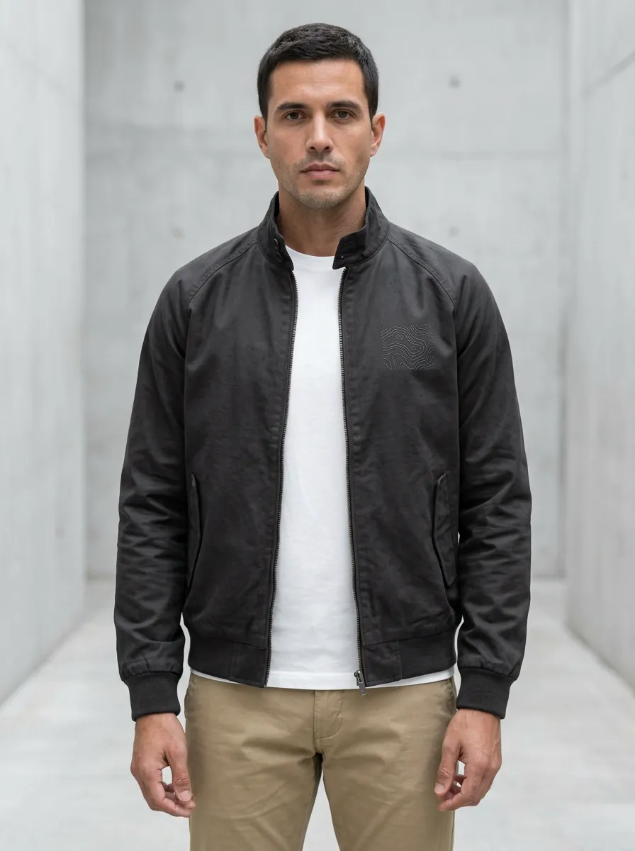 Topographic Map Bomber Jacket