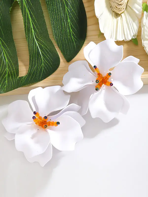 Refined Petal Drop Earrings