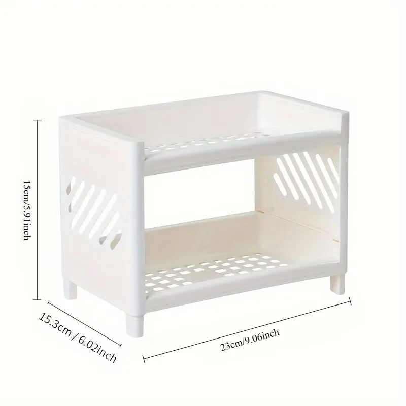 1 Pc 2-Tier Desktop Storage Rack
