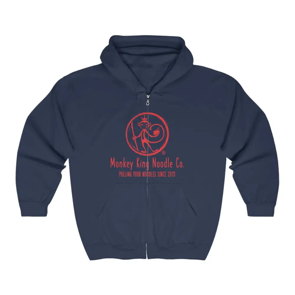 Statement Print Noodle Graphic Zip Hoodie
