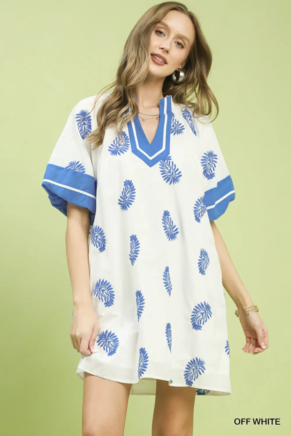 Polished Cotton Mini Dress