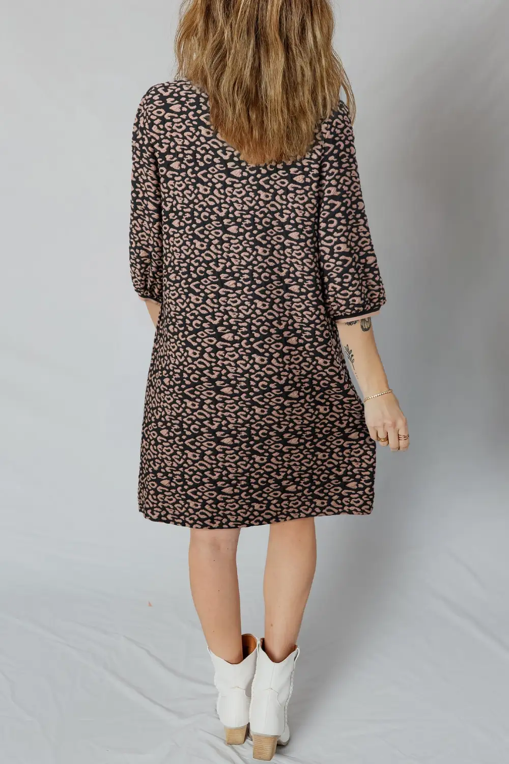 Wearable Cut Animal Print Mini Dress