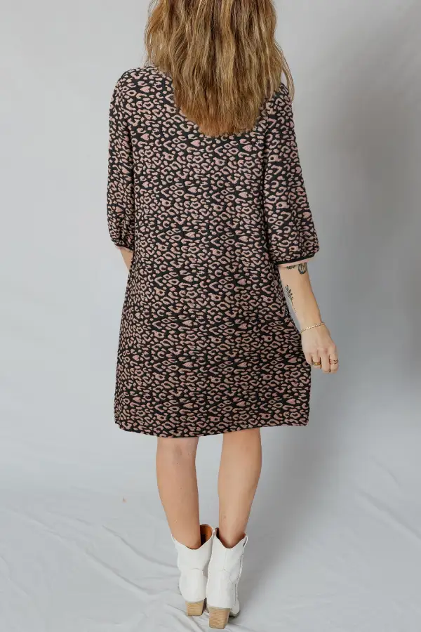 Wearable Cut Animal Print Mini Dress