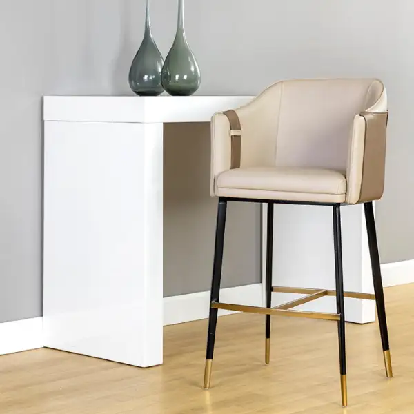 Minimal Leather Bar Stool
