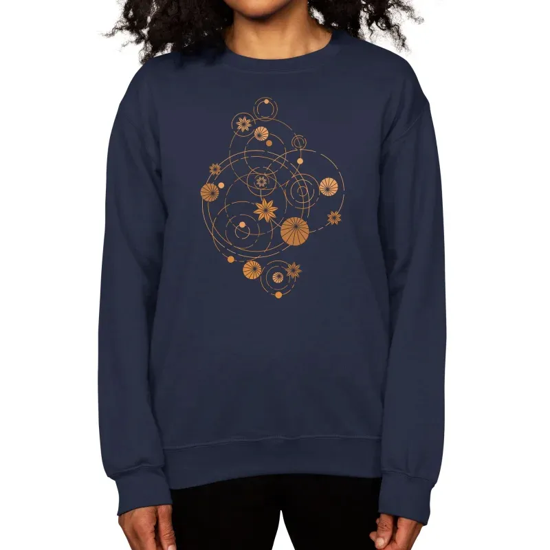 Artistic Geometric Floral Sweatshirt