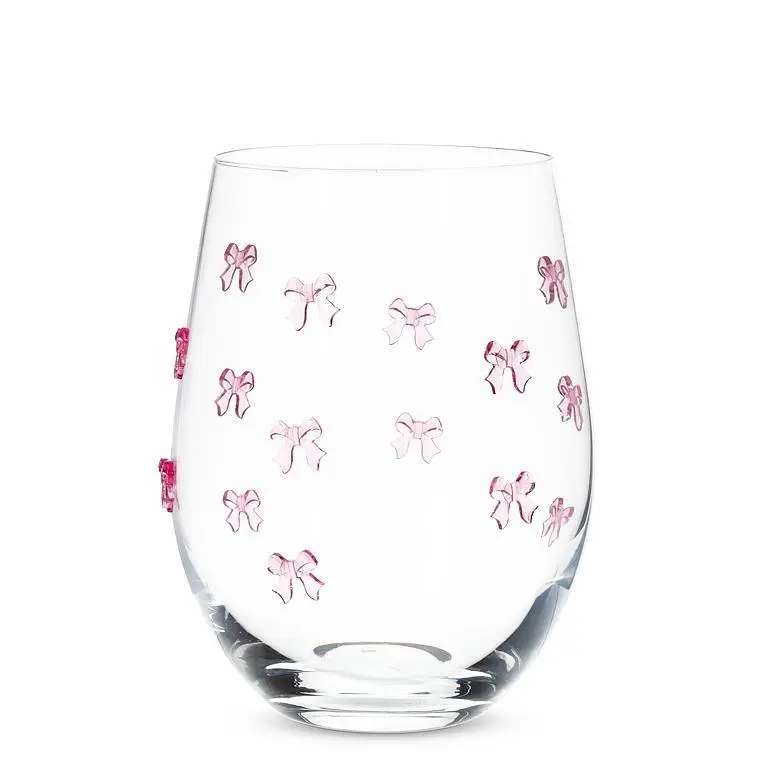 Sculpted Bow Stemless Wine Glass
