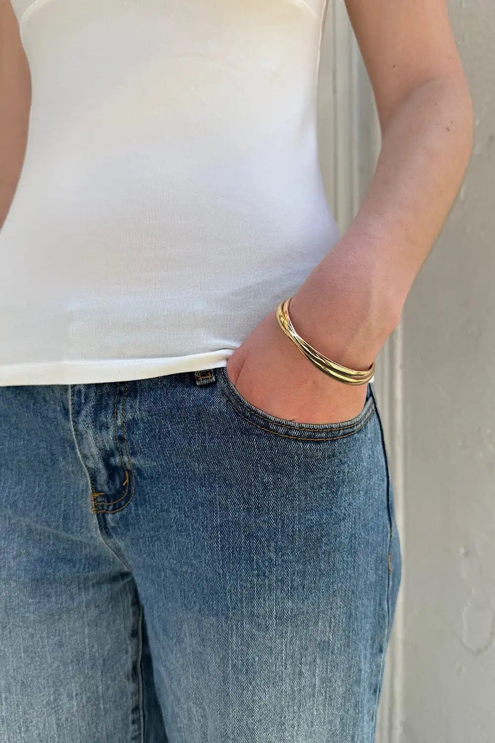 Interlaced Double Ring Bracelet