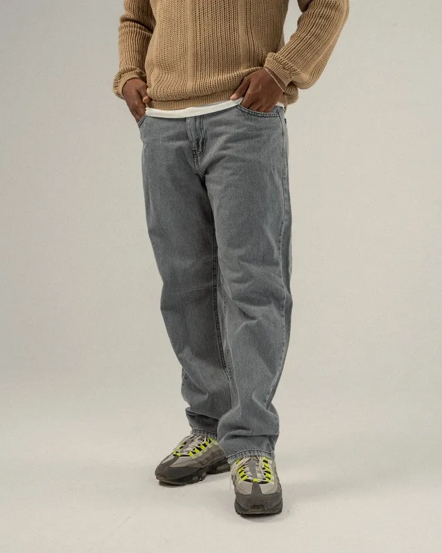 Washed Out Grey Straight Leg Denim Pants