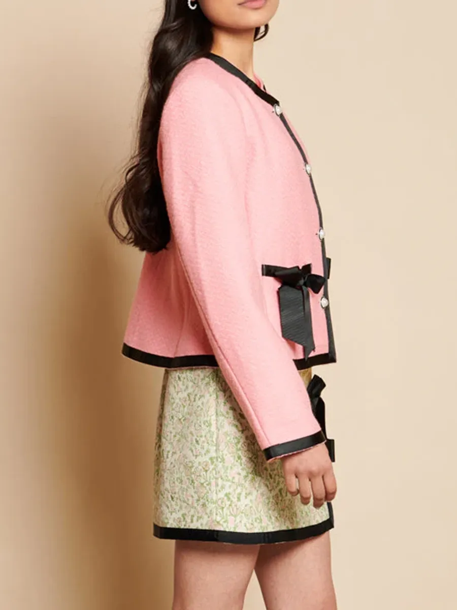 Crew Neck Tweed Jacket