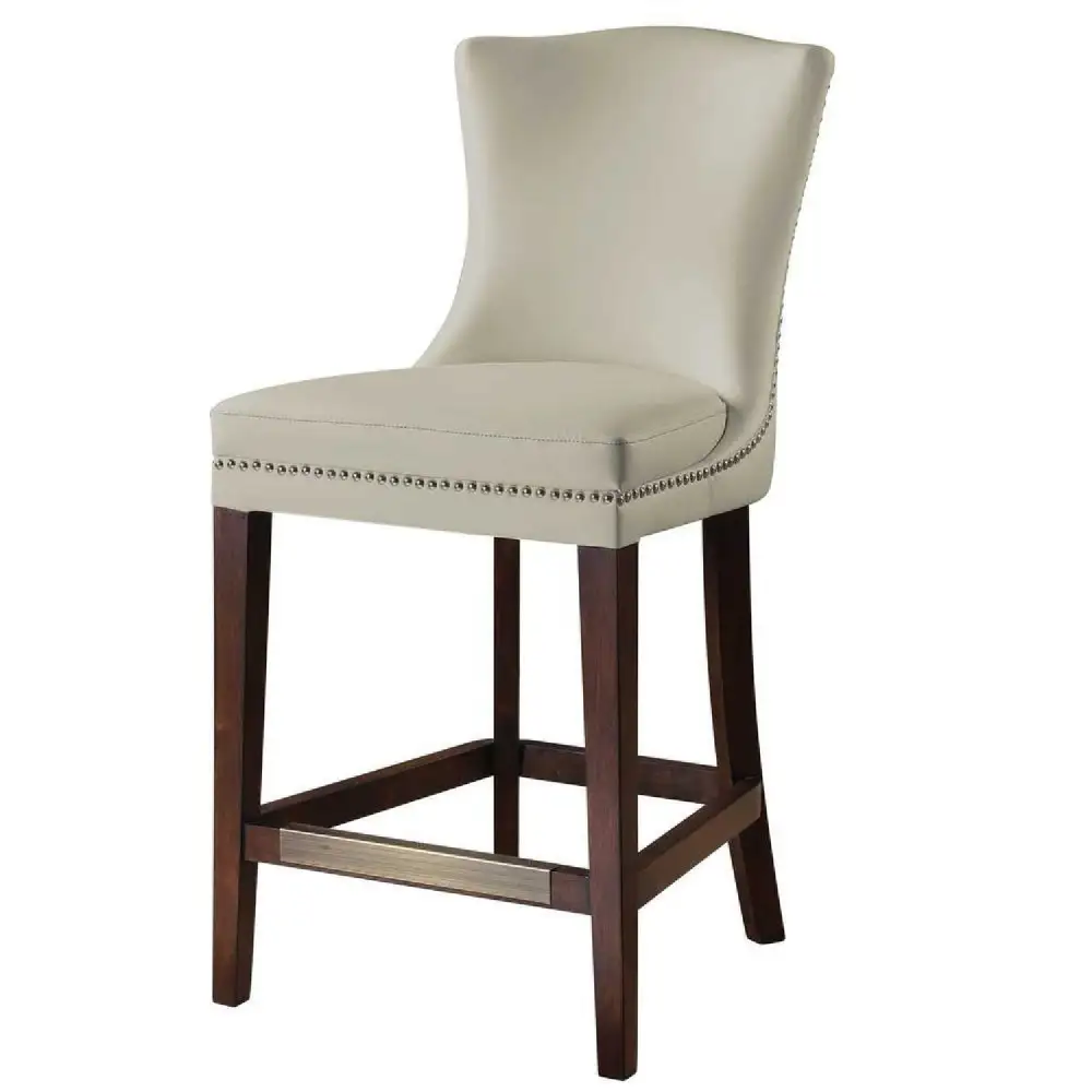 Clean-Line Leather Counter Stool