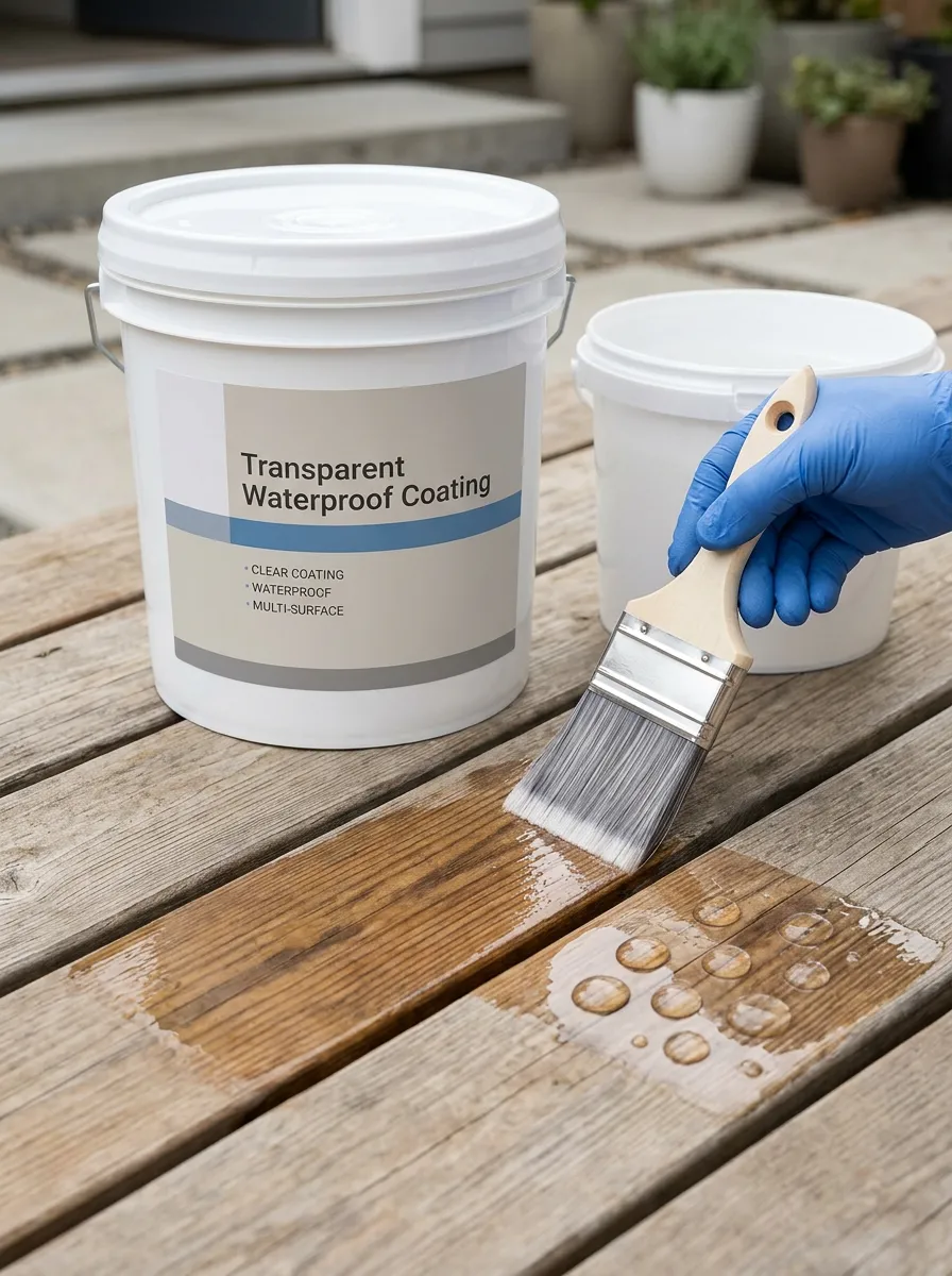 Wood-Surface Clear Waterproof Coating for Surface Protection