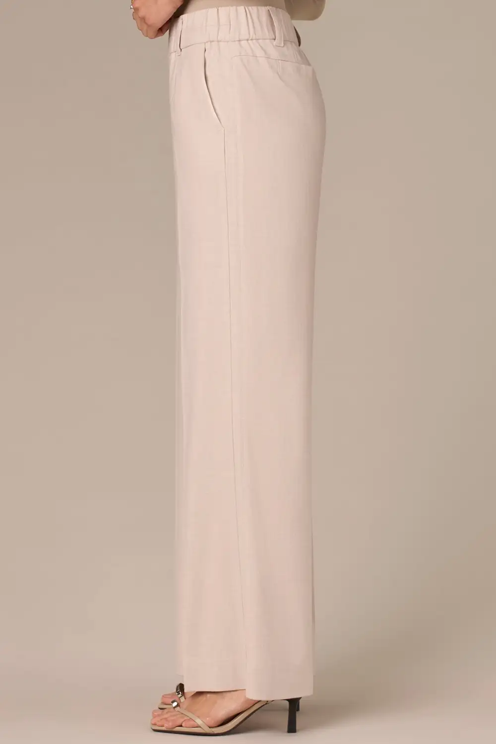 Pull-On Side Seam Tailored Trousers