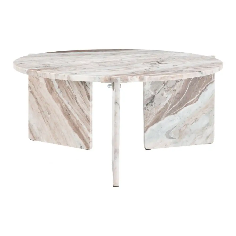 Sculptural Round Marble Coffee Table