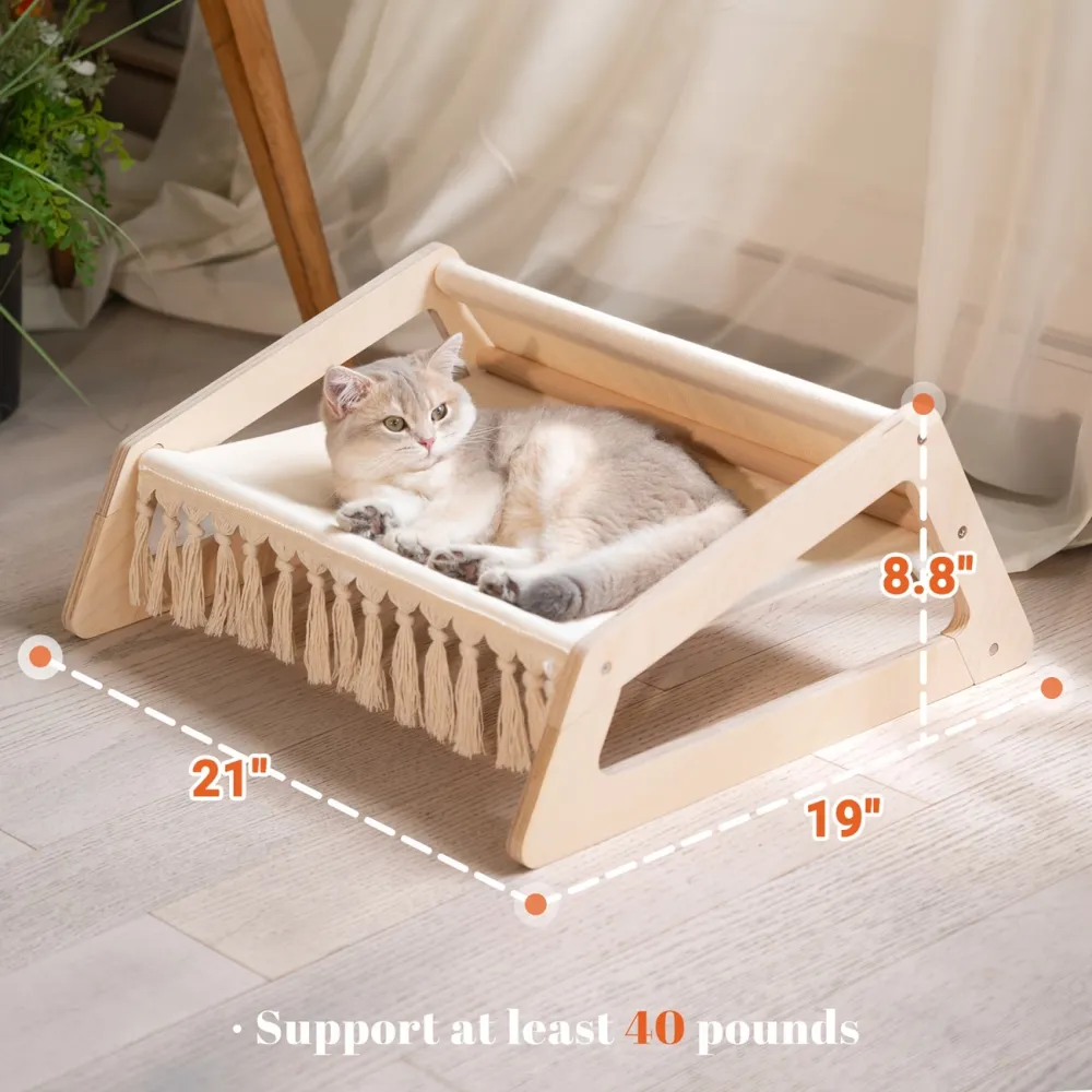 Boho Macrame Cat Bed