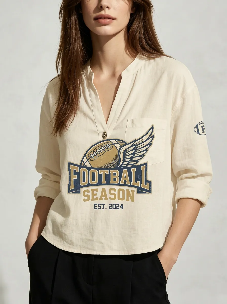 Football Graphic Casual T-Shirt