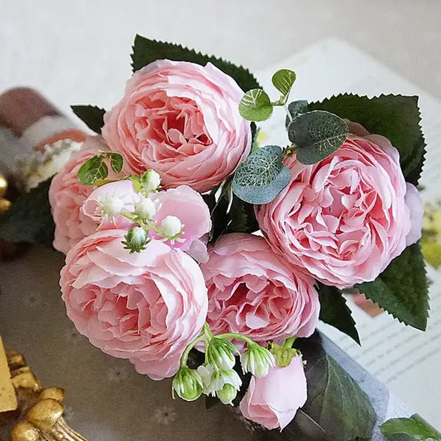 Artificial Peony Bouquet