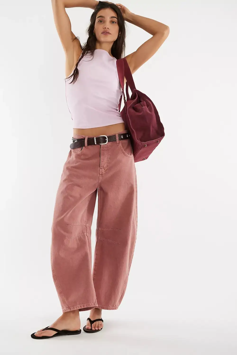 Luck Mid Rise Barrel Jeans Sunsetter