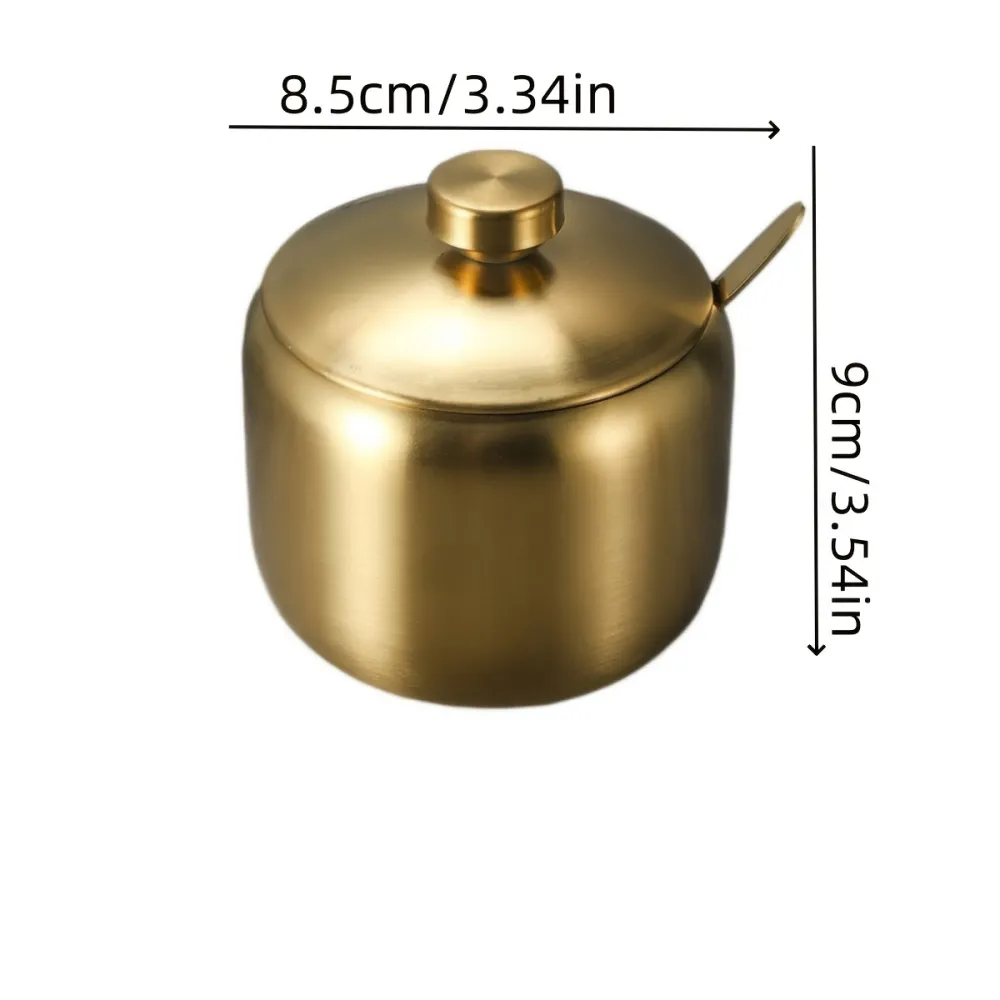 Metallic Texture Seasoning Storage Jar