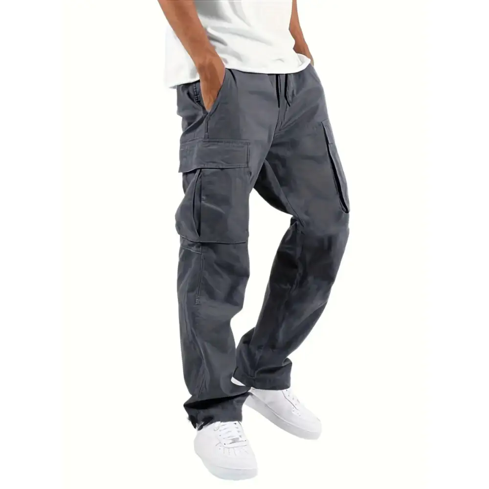 Chevron Elastic Waist Cargo Pants