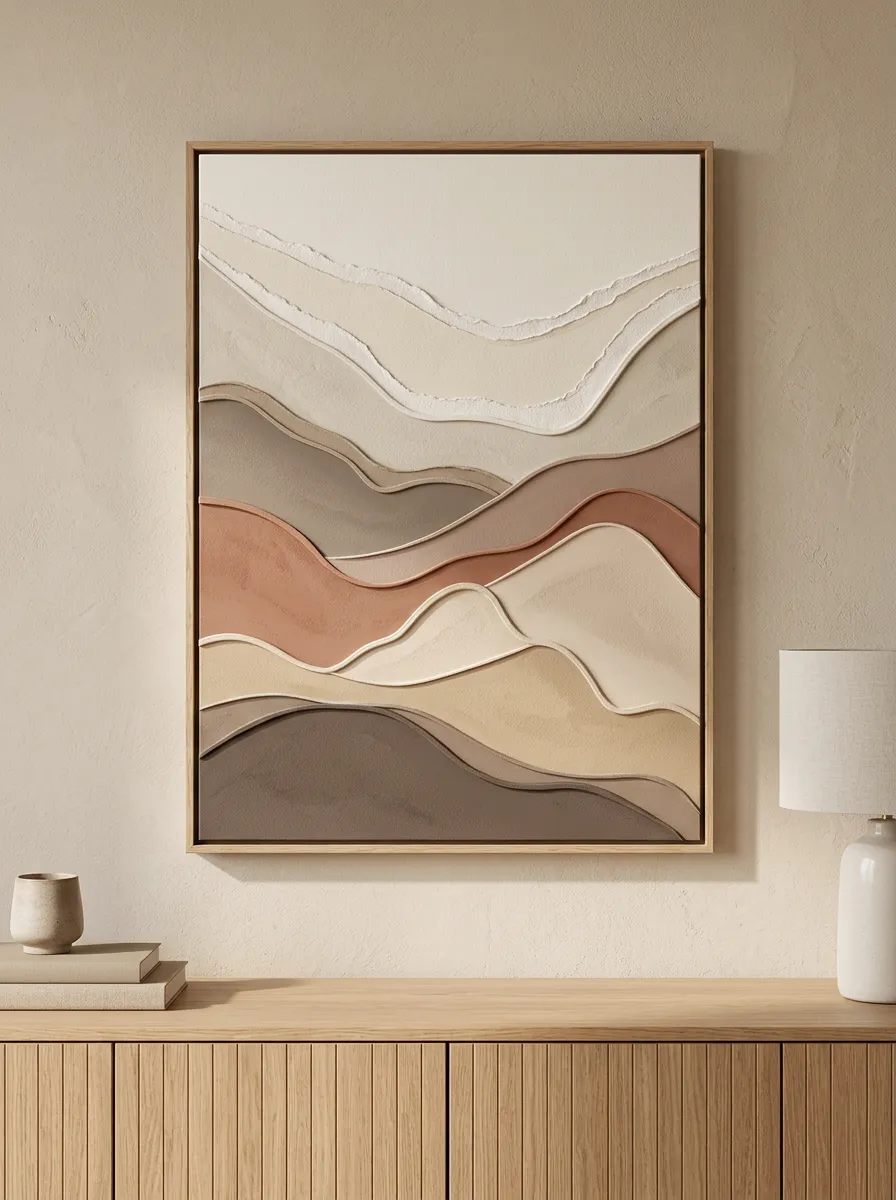 Calm Minimalist Abstract Landscape Printed Wall Art