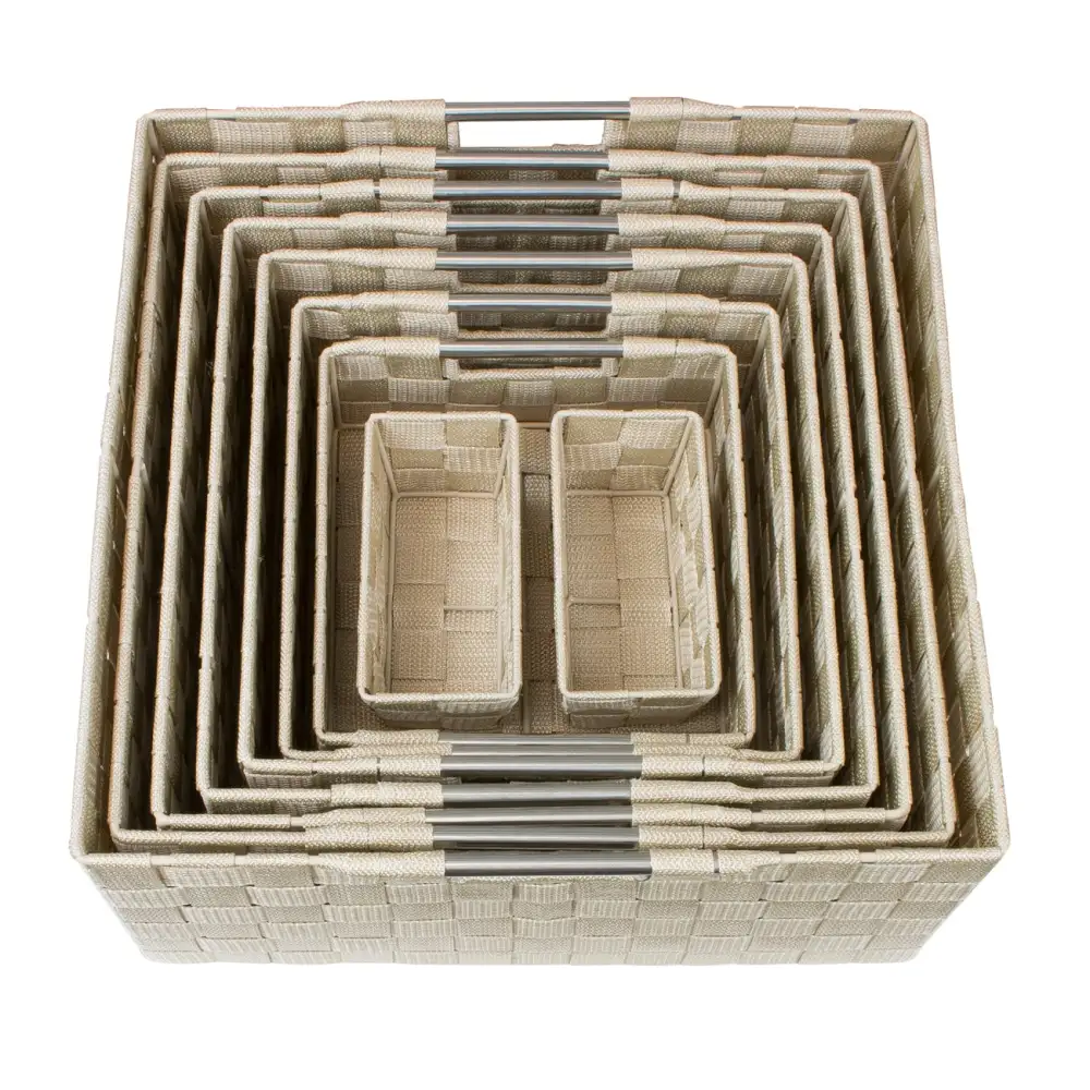 Basket Bin Set Double Woven Pack
