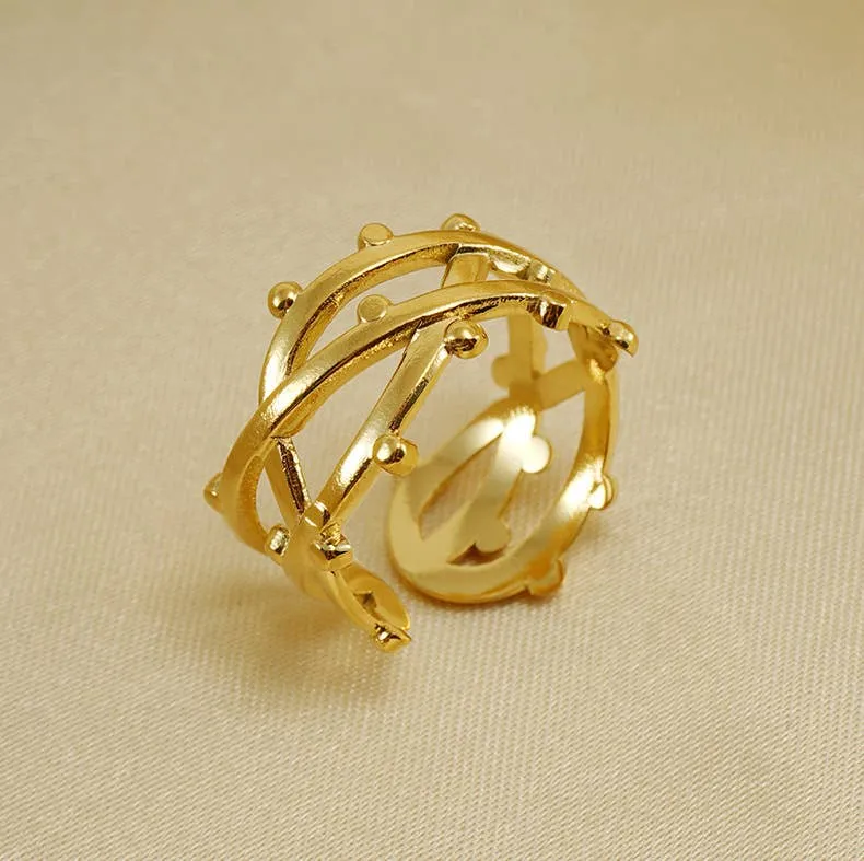 Metal Geometric Band Ring