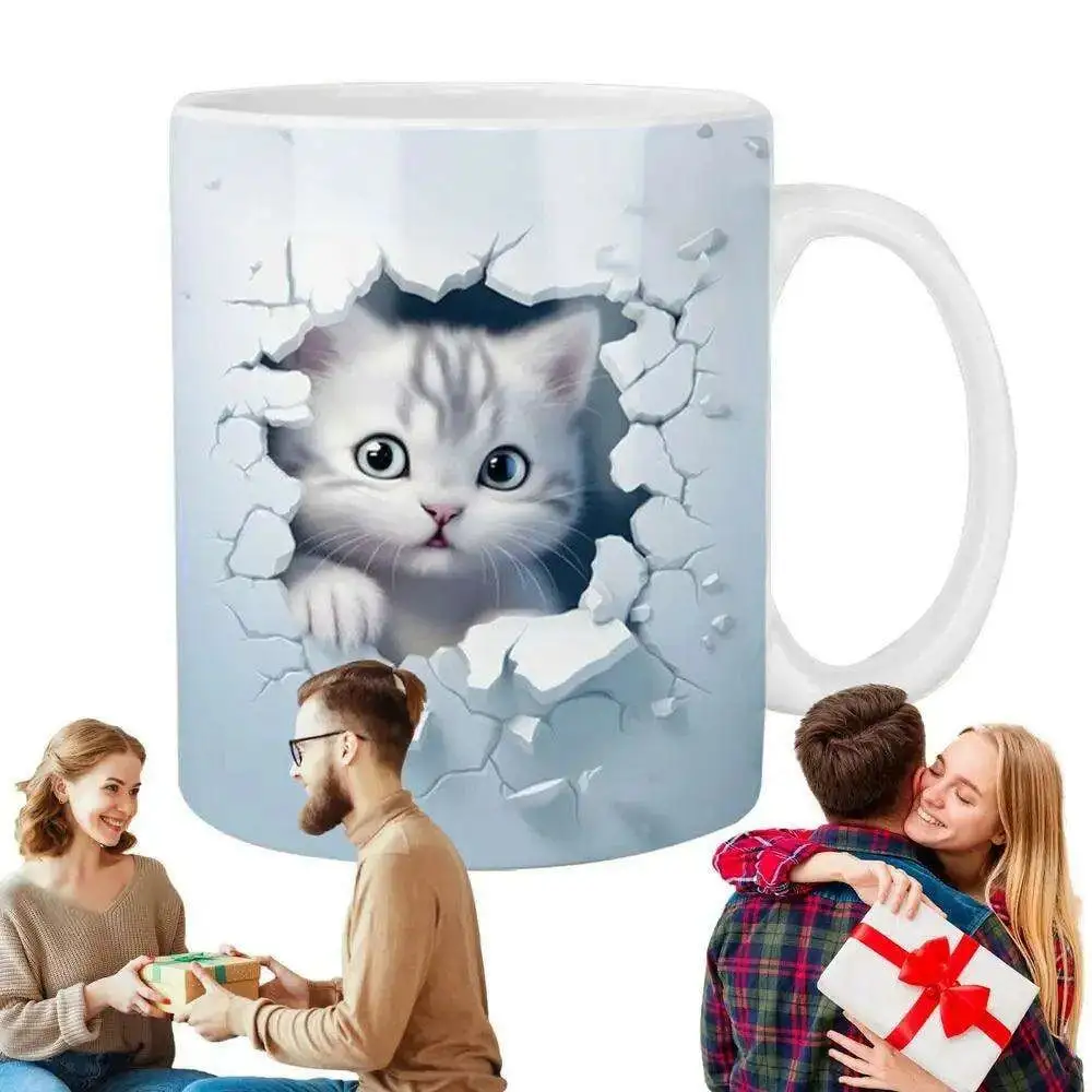 Ceramic Cat Drinkware Set