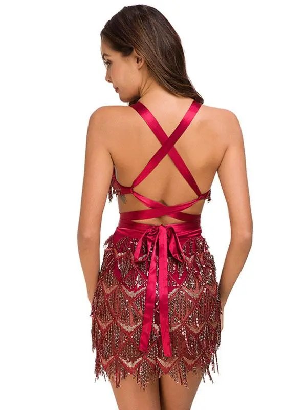 Romantic V Neck Long Dress