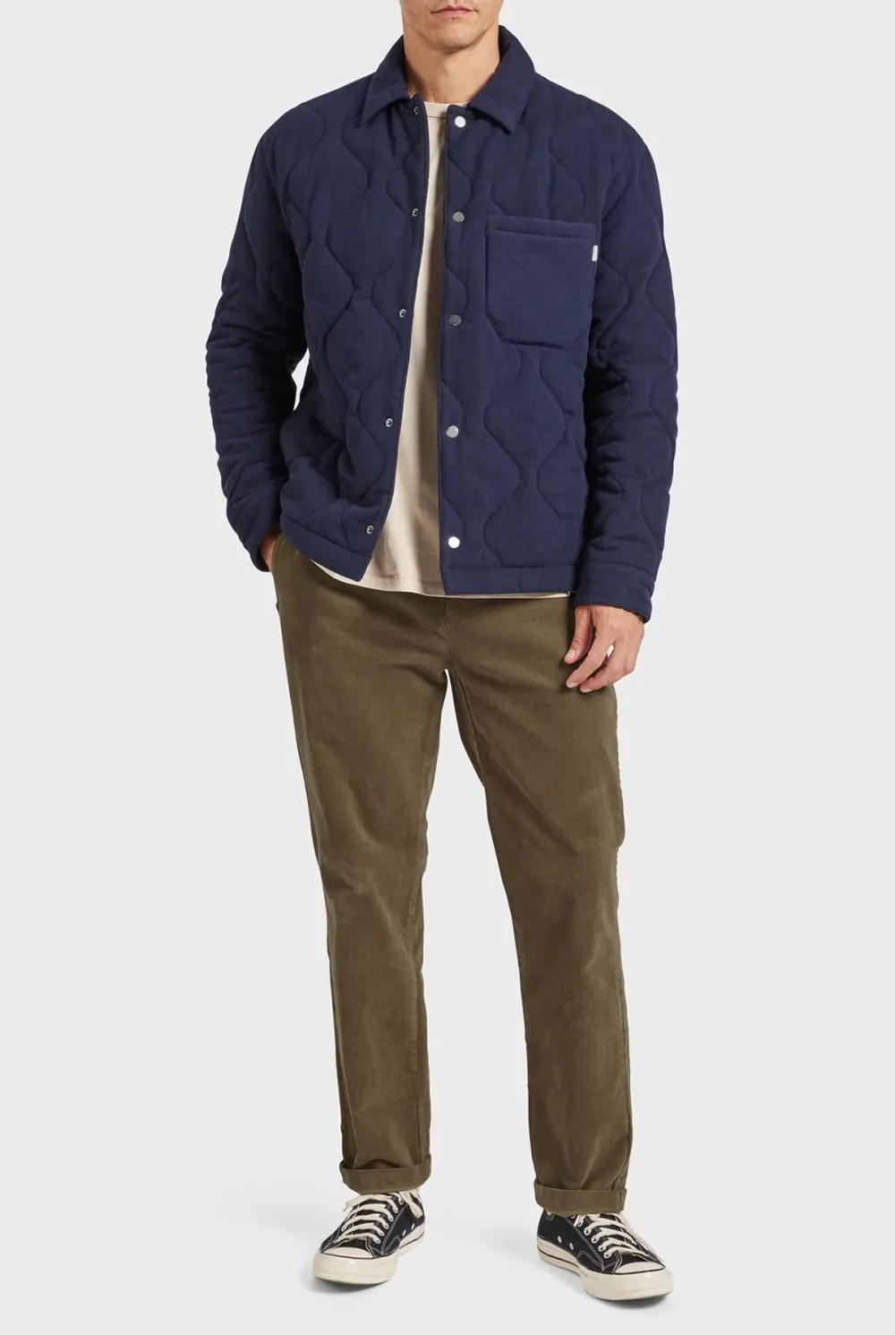 Quilted Plaid Flannel Overshirt Jacket